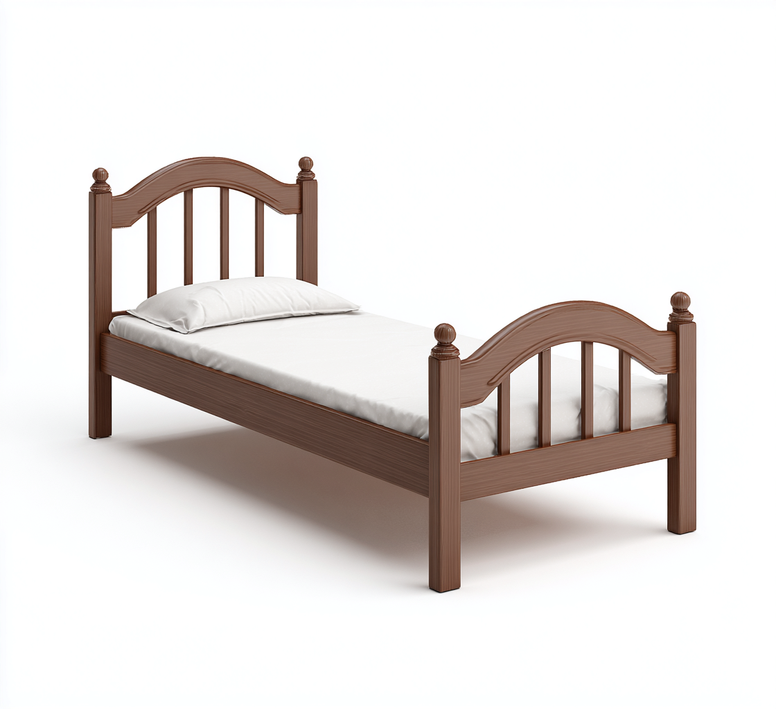 儿童木床 170x80x90 厘米 - 胡桃木色 - 适合卧室 - 经典设计 - Livingza